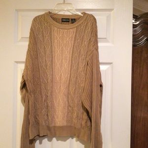 Claiborne Mens Two Tone Cotton Sweater EUC Fits Large
